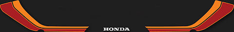 Honda CB900F 1982 Tail Section Stripe & Logo Decal Set Black Model