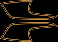 Honda CB350F 1974 Gas Tank Decal Set Glory Blue Black Metallic