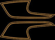 Honda CB350F 1974 Gas Tank Decal Set Glory Blue Black Metallic
