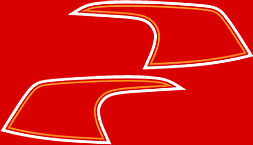 Honda CB350F 1972-73 Gas Tank Decal Set Flake Matador Red
