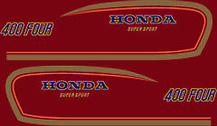 CB400F 1977 Complete Decal Set ~ Candy Antares Red