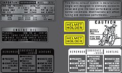 CB750K 1975-78 ~ Warning and Service Label Set