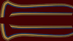 CB750K 1978 Gas Tank Stripe Decals ~ Gold/Blue Stripes