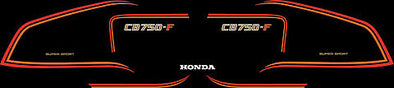 CB750F 1980 Decal Set ~ Black Model