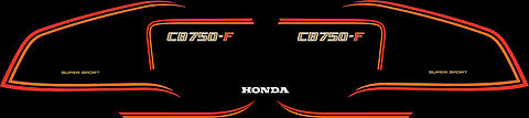 CB750F 1980 Decal Set ~ Black Model