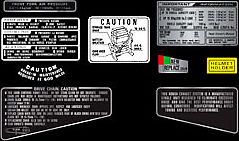 CB750F 1980 Supersport ~ Black Model Only ~ Warning and Service Label Set