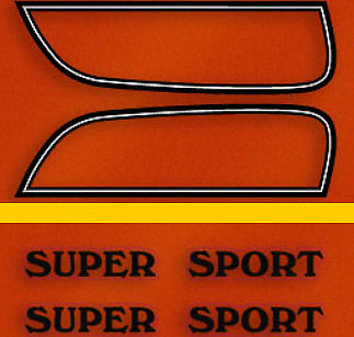 CB750F 1975 Gas Tank Decal Set ~ Flake Sunrise Orange Model