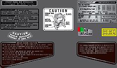 Honda CB900F 1981-82 Silver Model Warning and Service Label Set