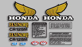 Honda CR125M CR125M Elsinore 11 Pc. Decal Set