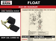 FLOAT OEM 10L-14985-01 diagram #19 from 1982 YAMAHA XV920 | Old Bike Barn