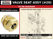 VALVE SEAT ASSY (#20) OEM 168-14190-20 diagram #6 from 1976 YAMAHA XS500C | Old Bike Barn