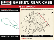 GASKET, REAR CASE OEM 11394-ML8-003 diagram #5 from 1986 HONDA GL1200A | Old Bike Barn