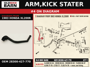ARM,KICK STATER OEM 28300-427-770 diagram #4 from 1983 HONDA XL200R | Old Bike Barn