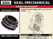 SEAL-MECHANICAL OEM 49063-1052 diagram #49063 from 1998 KAWASAKI VN750A | Old Bike Barn