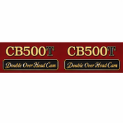 Honda CB500T 1975-76 Side Cover Decal Set Glory Brown Metallic / Candy Antares Red