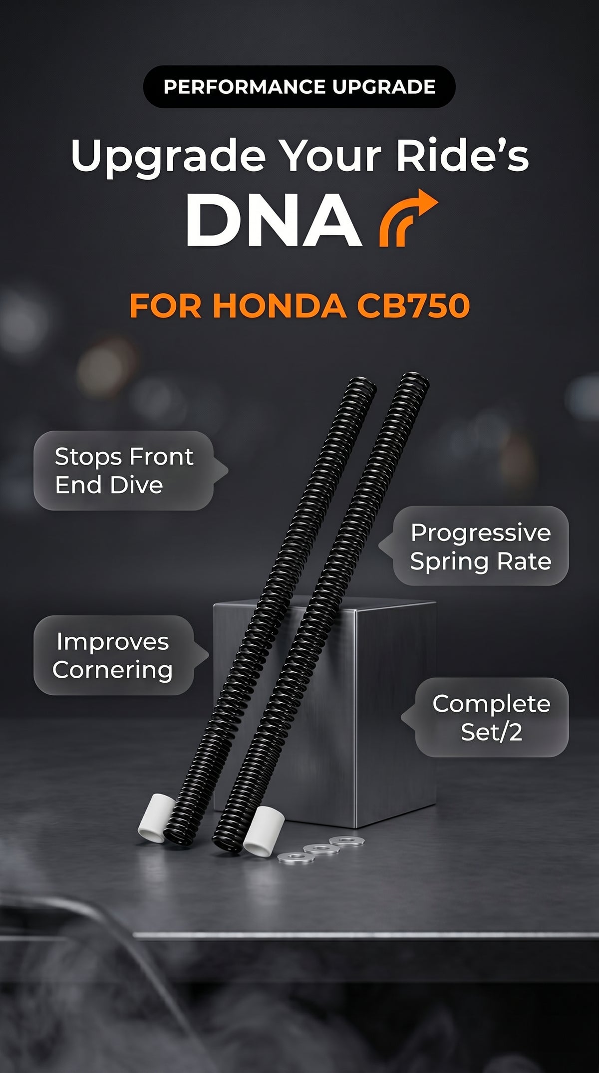 Honda CB750F / CB750K Progressive Front Fork Springs