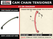 CAM CHAIN TENSIONER OEM 14500-427-000 diagram #3 from 1984 HONDA ATC200M | Old Bike Barn
