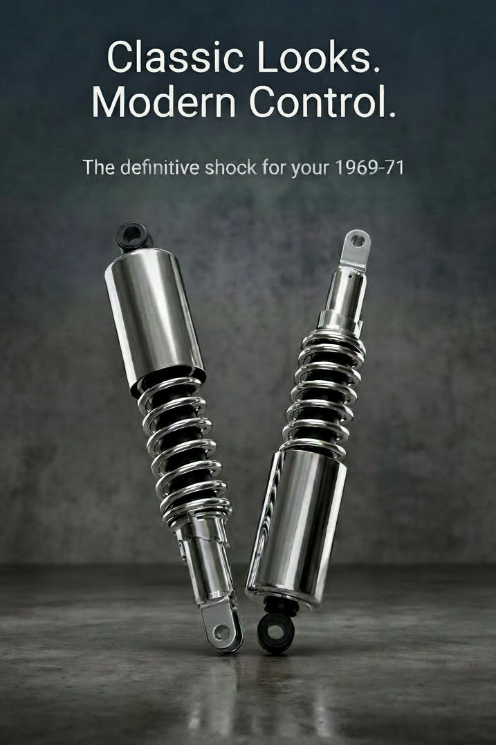 Honda 1/4" 336mm Eye to Clevis CB750K Shock Absorber Set Stock Design