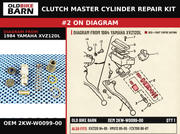 CLUTCH MASTER CYLINDER REPAIR KIT OEM 2KW-W0099-00 diagram #2 from 1984 YAMAHA XVZ12DL | Old Bike Barn