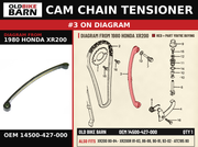 CAM CHAIN TENSIONER OEM 14500-427-000 diagram #3 from 1980 HONDA XR200 | Old Bike Barn