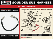SOUNDER SUB HARNESS OEM 32102-463-601 diagram #13 from 1981 HONDA CB900C | Old Bike Barn
