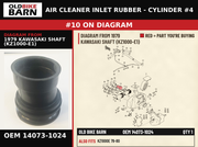 DUCT,AIR CLEANER,#4 OEM 14073-1024 diagram #10 from 1979 KAWASAKI SHAFT (KZ1000-E1) | Old Bike Barn