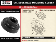 RUBBER, MOUNT 1 OEM 2GH-1111G-00 diagram #21 from 1985 YAMAHA FJ1100 | Old Bike Barn