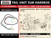 SUB-WIRE HARNESS A OEM 32101-463-770 diagram #2 from 1980 HONDA GL1100I | Old Bike Barn