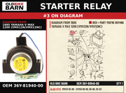 STARTER RELAY OEM 36Y-81940-00 diagram #3 from 1985 YAMAHA V MAX 1200 (VMX12N/VMX12NC) | Old Bike Barn