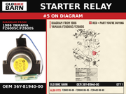 STARTER RELAY ASSY OEM 36Y-81940-00 diagram #5 from 1986 YAMAHA FZ600SC/FZ600S | Old Bike Barn