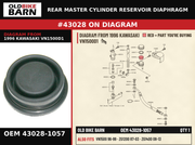 DIAPHRAGM OEM 43028-1057 diagram #43028 from 1996 KAWASAKI VN1500D1 | Old Bike Barn