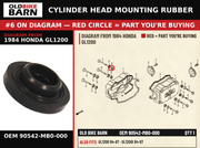 CYLINDER HEAD MOUNTING RUBBER OEM 90542-MB0-000 diagram #6 from 1984 HONDA GL1200 | Old Bike Barn