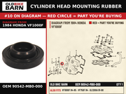 CYLINDER HEAD MOUNTING RUBBER OEM 90542-MB0-000 diagram #10 from 1984 HONDA VF1000F | Old Bike Barn