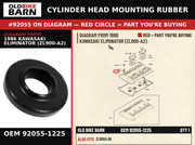 RING-O,HEAD COVER BOL OEM 92055-1225 diagram #92055 from 1986 KAWASAKI ELIMINATOR (ZL900-A2) | Old Bike Barn
