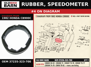 RUBBER, SPEEDOMETER OEM 37235-323-700 diagram #4 from 1982 HONDA CB900C | Old Bike Barn