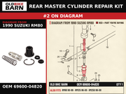 REAR MASTER CYLINDER REPAIR KIT OEM 69600-04820 diagram #2 from 1990 SUZUKI RM80 | Old Bike Barn
