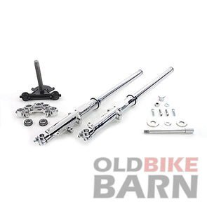 35mm Fork Assembly with Chrome Sliders Dual Disc