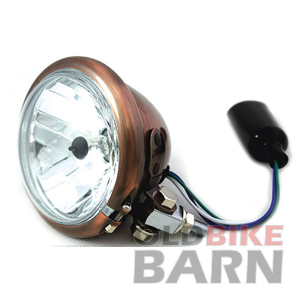 VT 4-1/2 Inch Round Copper Headlamp
