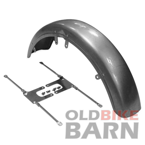 Front Fender With Chrome Brackets