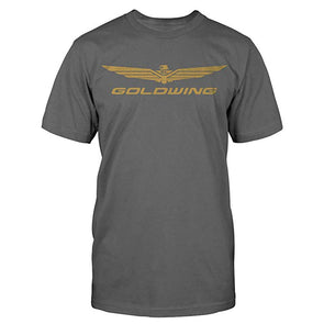 Gold Wing Logo Tee - Charcoal