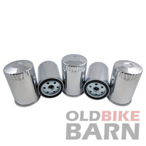 Harley Long Chrome Oil Filter Big Twin/Dyna/XL 5 Pack