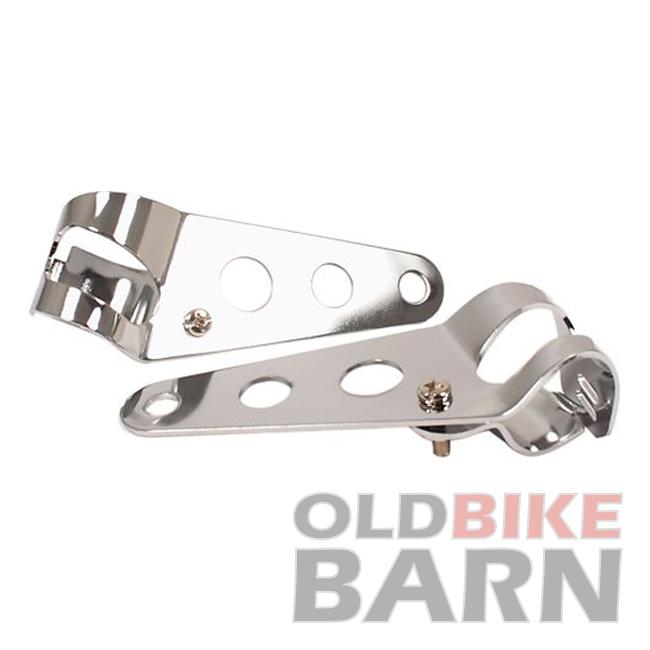Honda Beam Unit Bracket Set for 31-38mm Fork Tubes Chrome CB200 / CB350F / CB400 / CB650 / CB750